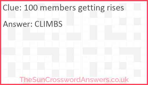100 members getting rises Answer