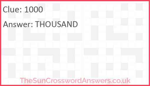 1000 Answer