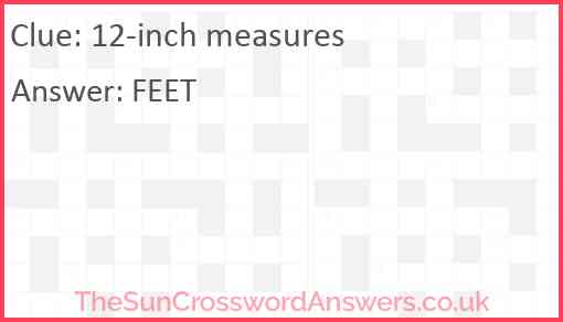 12-inch measures Answer