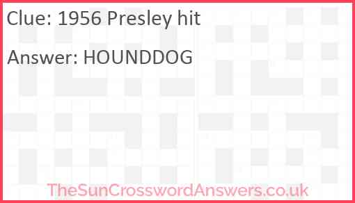 1956 Presley hit Answer