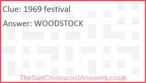 1969 festival Answer