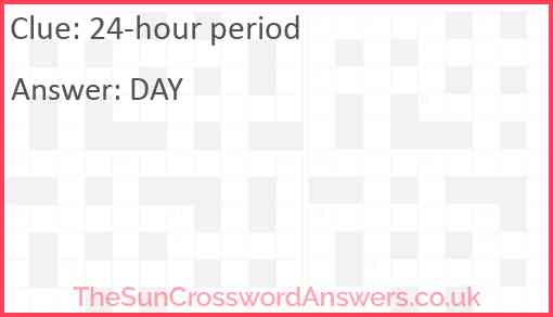 24-hour period Answer