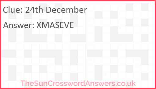 24th December Answer