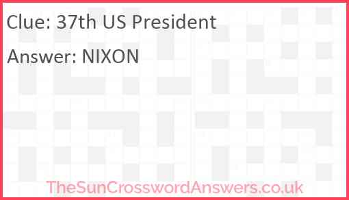 37th US president Answer