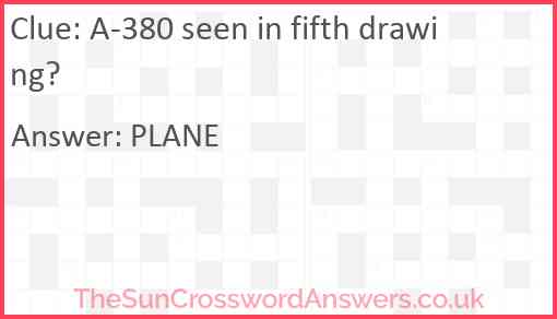 A-380 seen in fifth drawing? Answer
