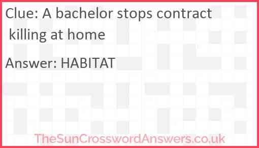 A bachelor stops contract killing at home Answer