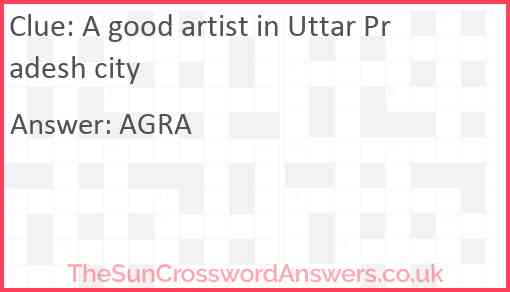 A good artist in Uttar Pradesh city Answer