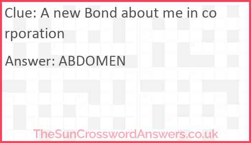 A new Bond about me in corporation Answer