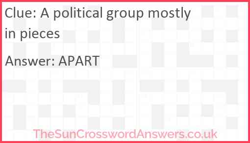 A political group mostly in pieces Answer