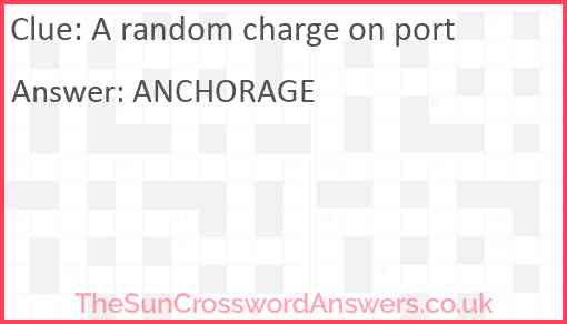 A random charge on port Answer