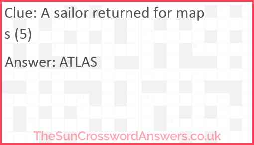 A sailor returned for maps (5) Answer