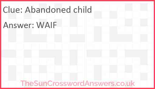 Abandoned child Answer