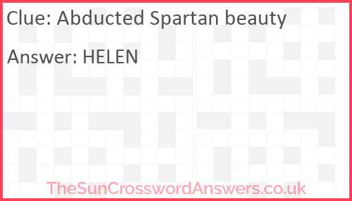 Abducted Spartan beauty Answer