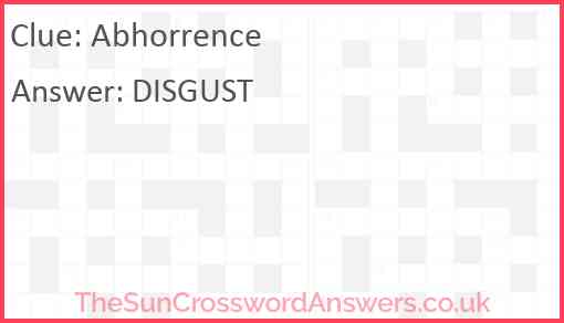 Abhorrence Answer