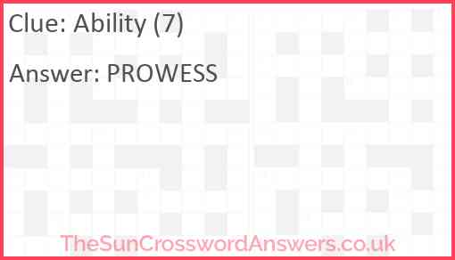 Ability (7) Answer
