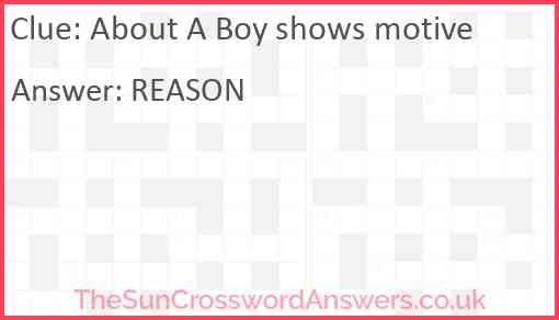 About A Boy shows motive Answer
