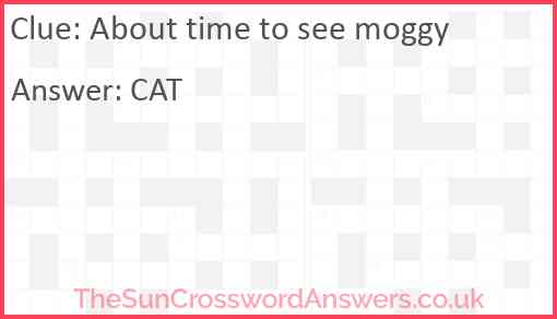 About time to see moggy Answer