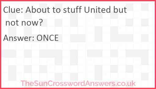About to stuff United but not now? Answer