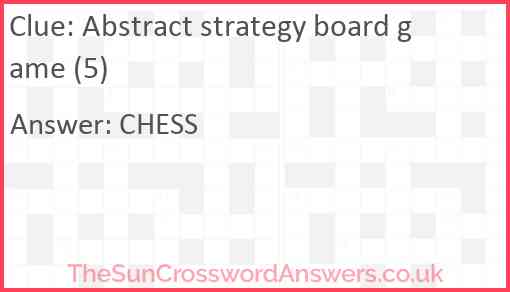 Abstract strategy board game (5) Answer