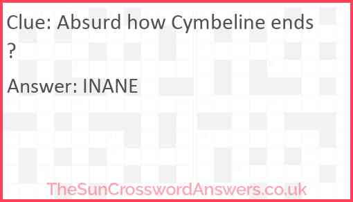 Absurd how Cymbeline ends? Answer