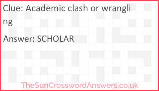 Academic clash or wrangling Answer