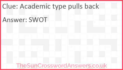 Academic type pulls back Answer