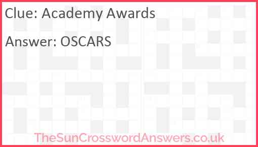 Academy Awards Answer