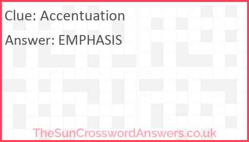 Accentuation Answer
