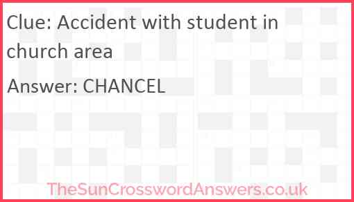 Accident with student in church area Answer