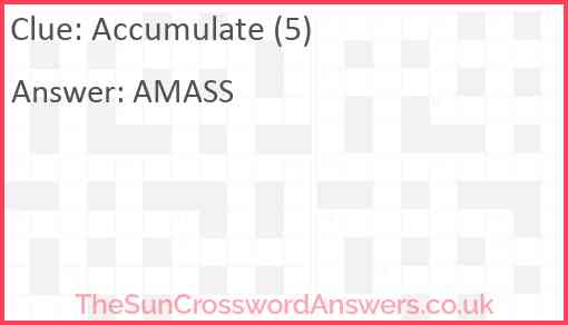 Accumulate (5) Answer