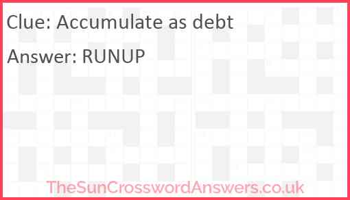 Accumulate as debt Answer