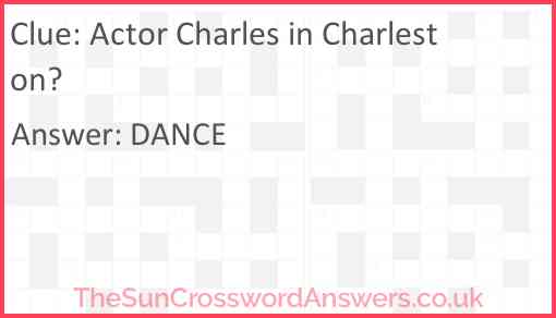 Actor Charles in Charleston? Answer