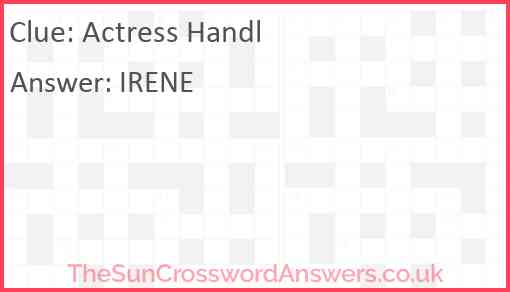 Actress Handl Answer