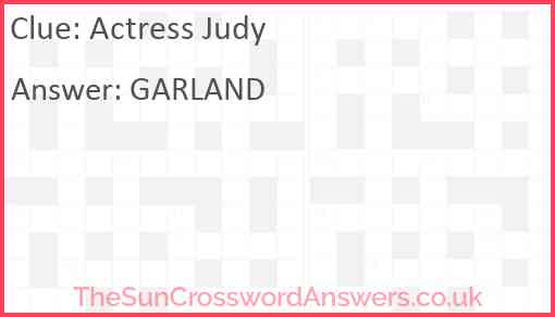 Actress Judy Answer