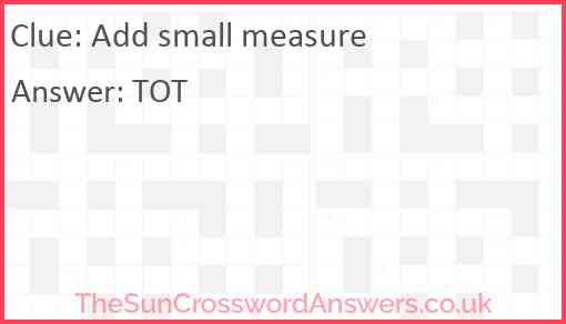 Add small measure Answer