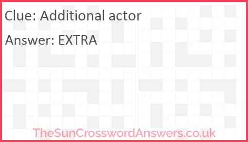 Additional actor Answer