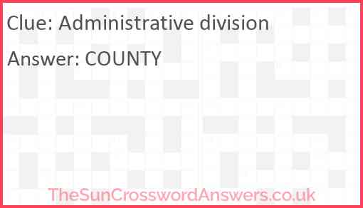 Administrative division Answer