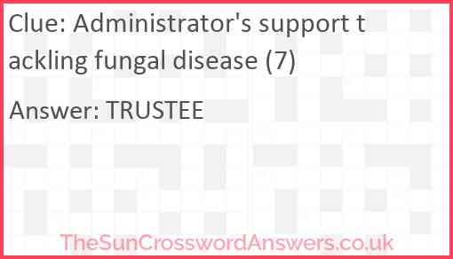 Administrator's support tackling fungal disease (7) Answer