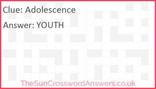 Adolescence Answer
