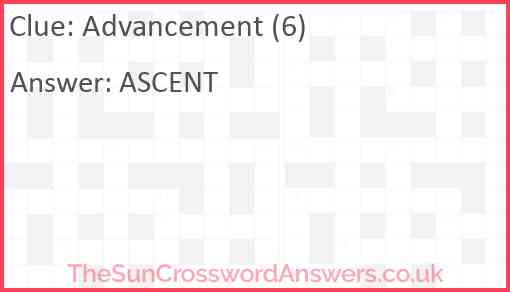 Advancement (6) Answer
