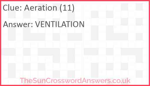Aeration (11) Answer