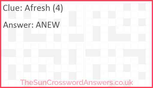 Afresh (4) Answer