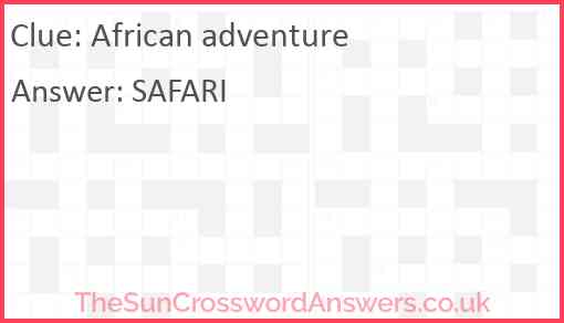African adventure Answer