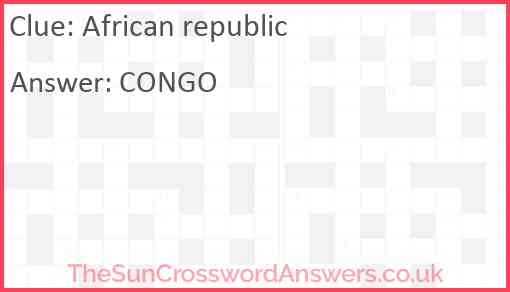 African republic Answer