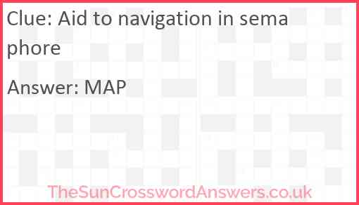 Aid to navigation in semaphore Answer