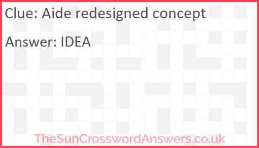 Aide redesigned concept Answer
