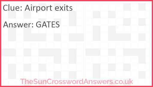 Airport exits Answer