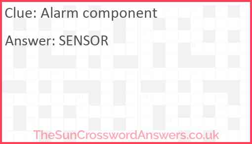 Alarm component Answer