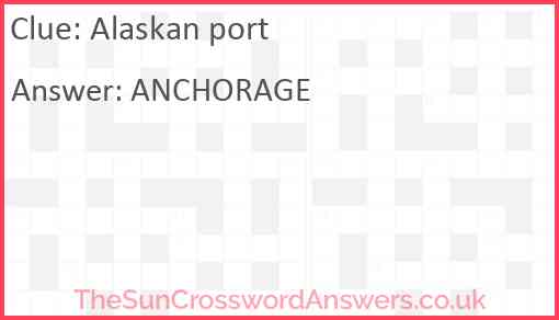Alaskan port Answer