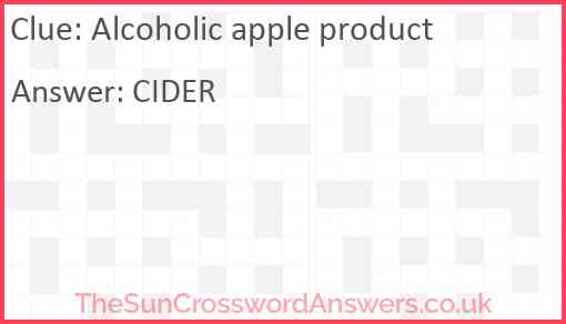 Alcoholic apple product Answer